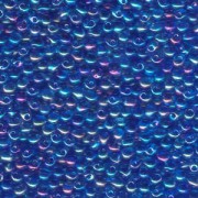 Miyuki Tropfen Perlen 3,4mm 0261 transparent rainbow Blue 10gr